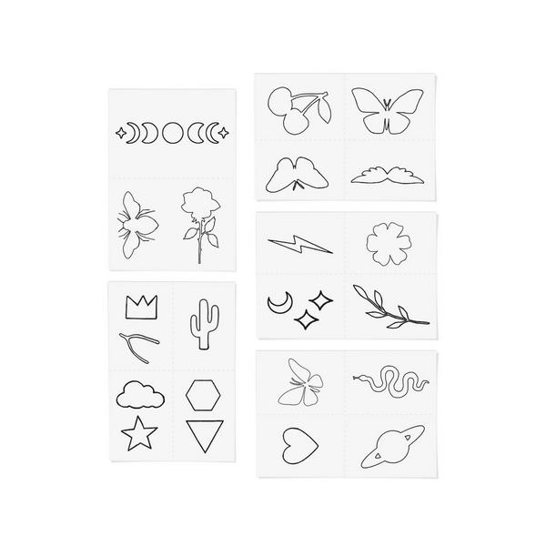 Inked by Dani Outline Temporary Tattoo Pack #2