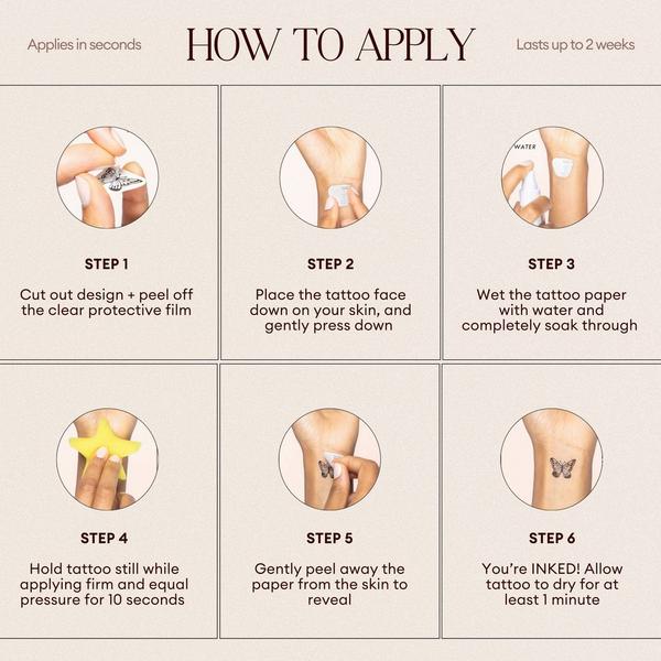 Inked by Dani Retro Littles Temporary Tattoo Pack #6