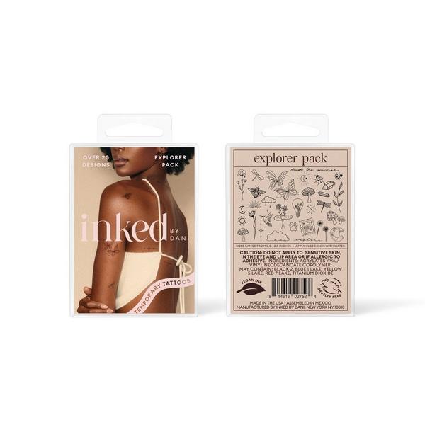 Inked by Dani Explorer Temporary Tattoo Pack #1