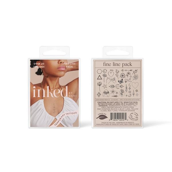 Inked by Dani Fine Line Temporary Tattoo Pack #1
