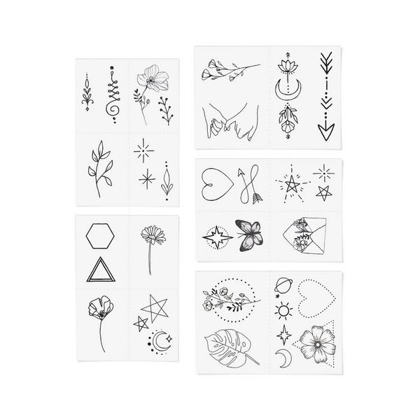 Inked by Dani Fine Line Temporary Tattoo Pack #2