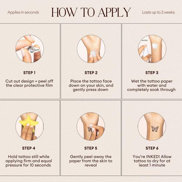 Inked by Dani Fine Line Temporary Tattoo Pack #6