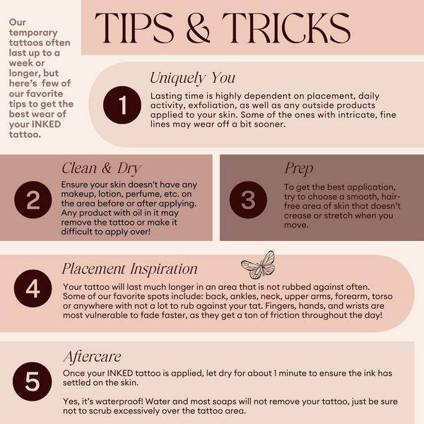 Inked by Dani Silhouette Temporary Tattoo Pack #4