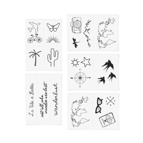 Inked by Dani Destination Temporary Tattoo Pack #2