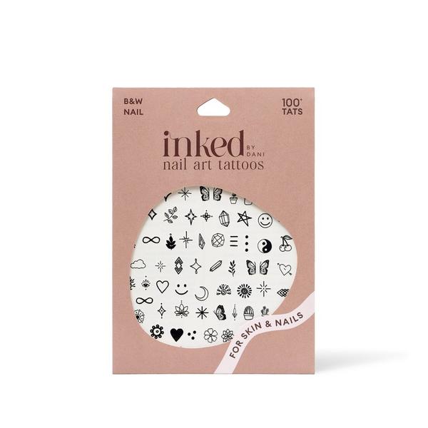 Inked by Dani B&W Nail Art Temporary Tattoo Pack #1