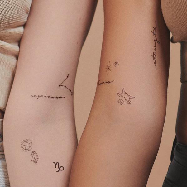 Inked by Dani Zodiac Collection: Earth Signs Temporary Tattoo Pack #3