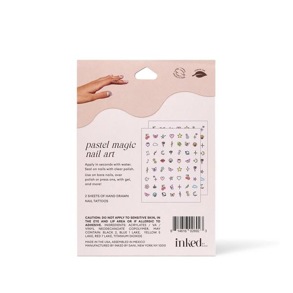 Inked by Dani Pastel Magic Nail Art Temporary Tattoo Pack #2