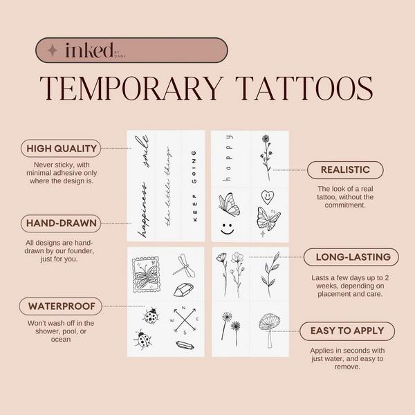 Inked by Dani Barely There Temporary Tattoo Pack #5