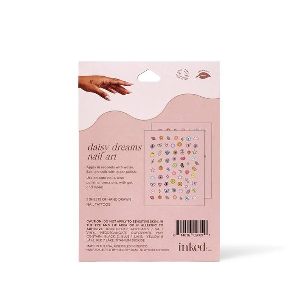 Inked by Dani Daisy Dreams Nail Art Temporary Tattoo Pack #2