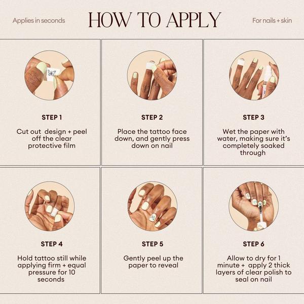 Inked by Dani Daisy Dreams Nail Art Temporary Tattoo Pack #6