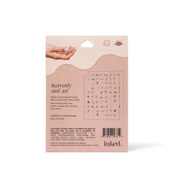 Inked by Dani Heavenly Nail Art Temporary Tattoo Pack #2