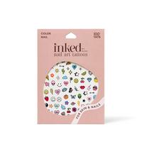 Color Nail Art Temporary Tattoo Pack