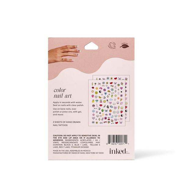 Inked by Dani Color Nail Art Temporary Tattoo Pack #2