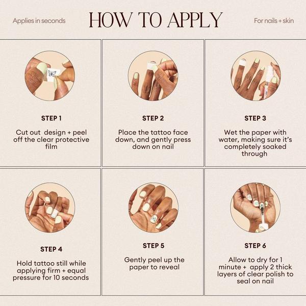 Inked by Dani Color Nail Art Temporary Tattoo Pack #6