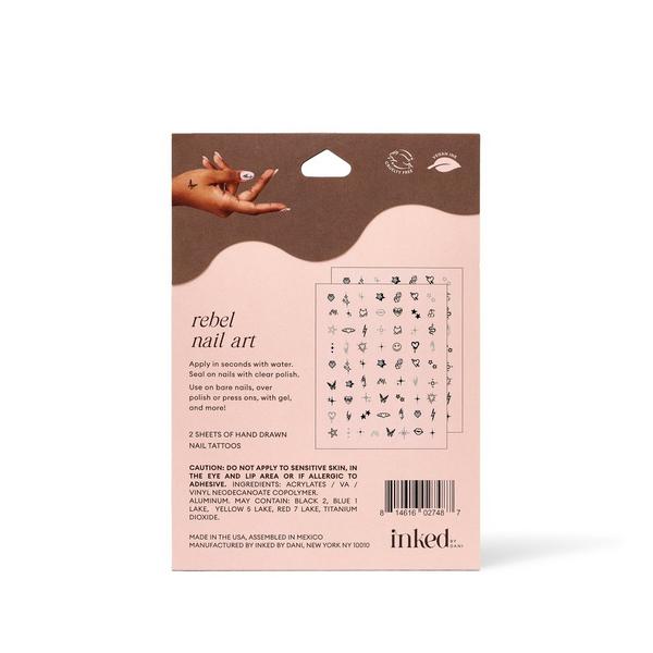 Inked by Dani Rebel Nail Art Temporary Tattoo Pack #2