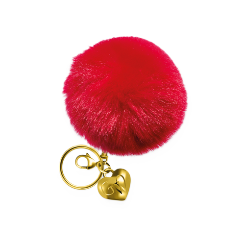 Heart of Gold Charm & Poof - Cerise