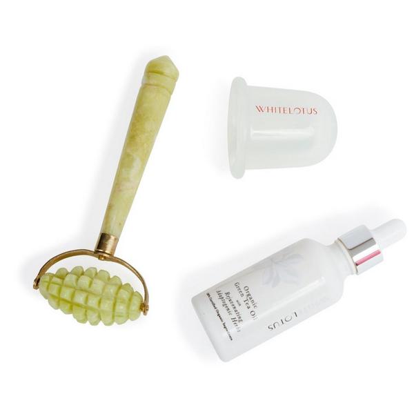 White Lotus Beauty Jade Roller & Body Sculpting Cupping Kit #3