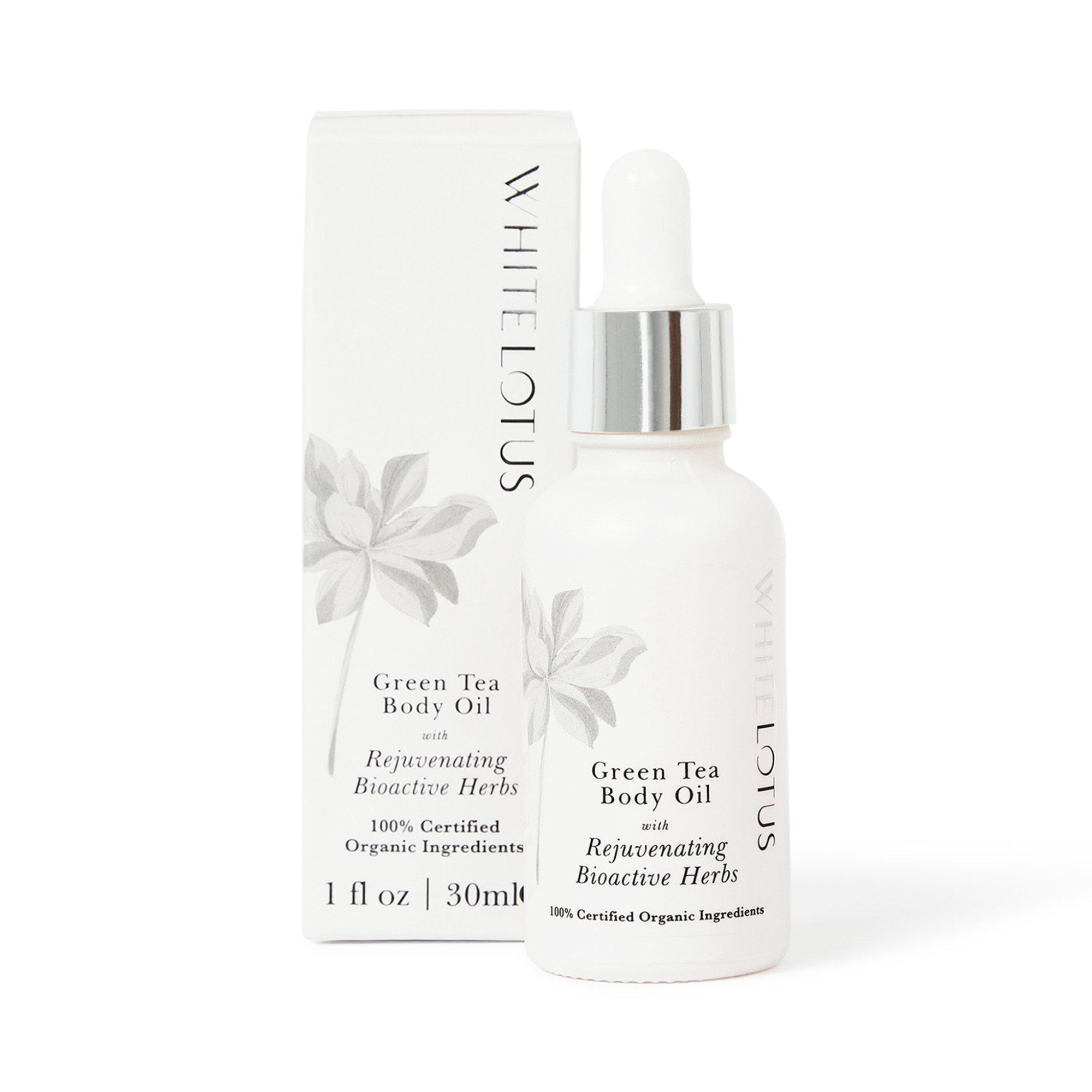 White Lotus Beauty Green Tea Body Oil With Rejuvenating Bioactive Herbs #1