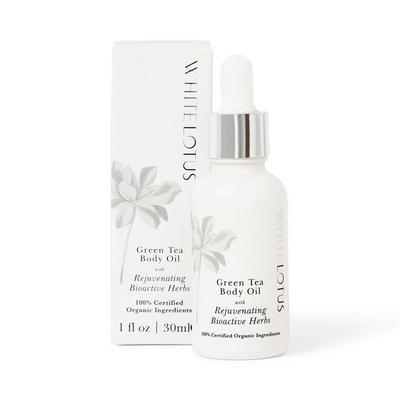 White Lotus Beauty Green Tea Body Oil With Rejuvenating Bioactive Herbs