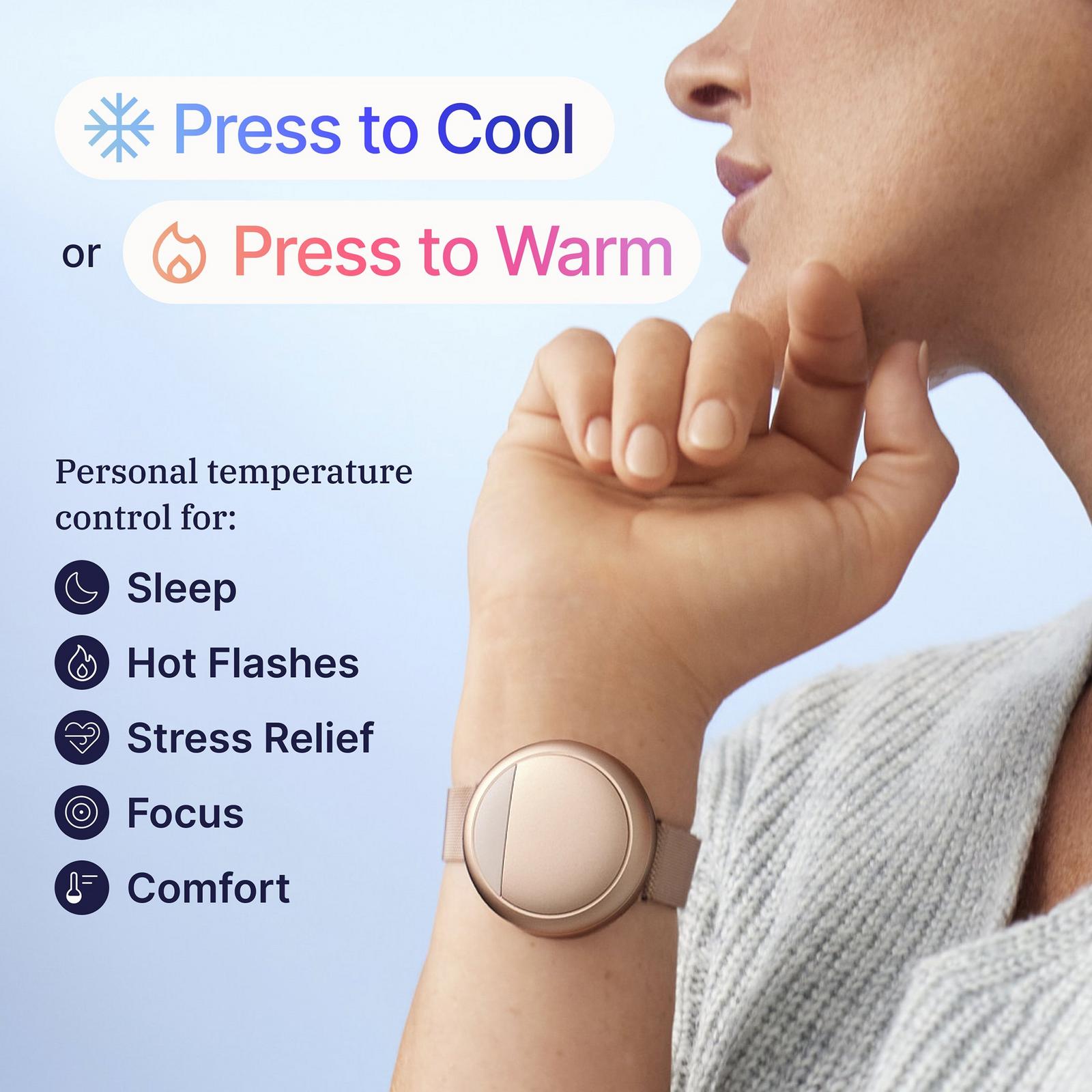 Embr Wave Smart Cooling & Warming Wristband - Rose Gold