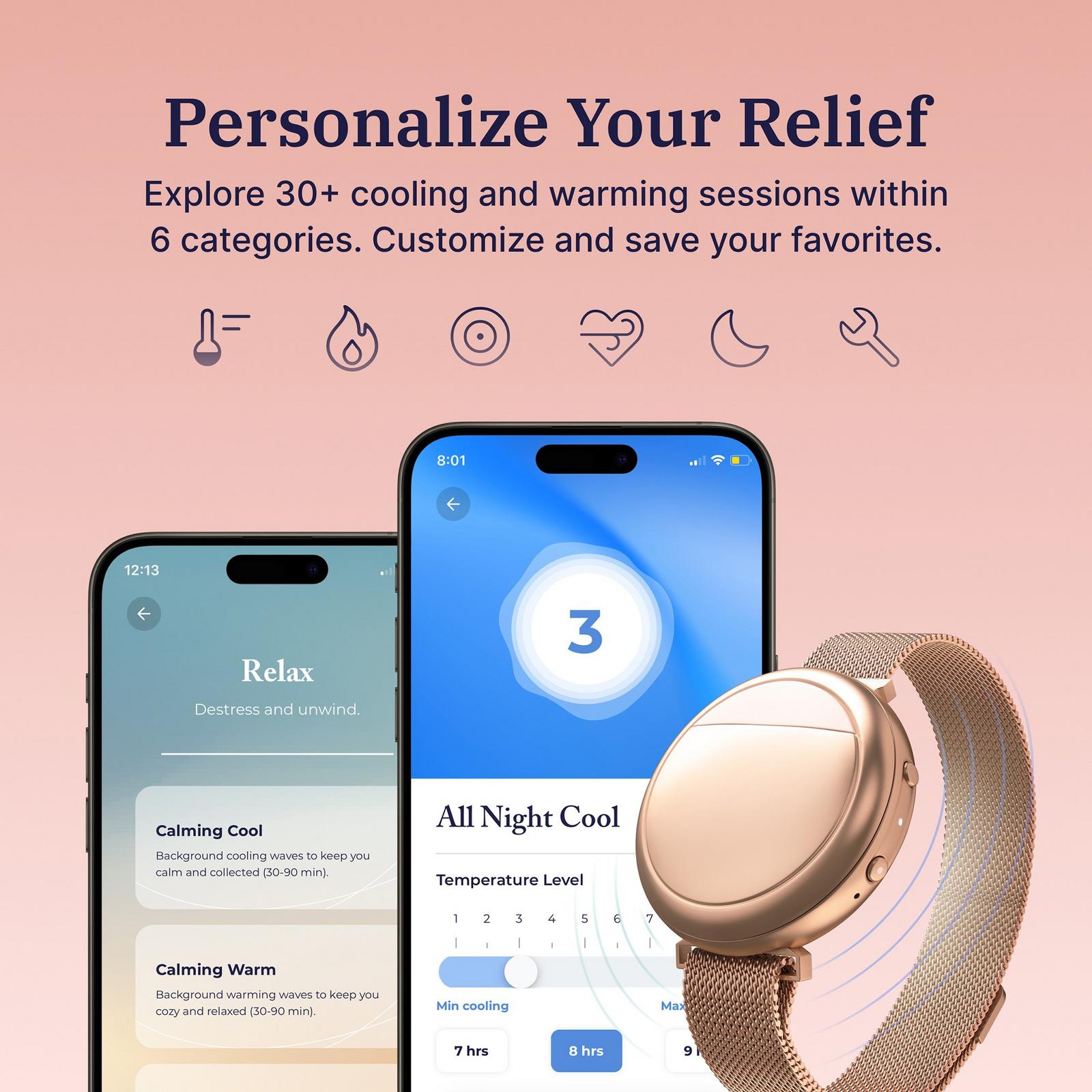 Embr Wave Smart Cooling & Warming Wristband - Rose Gold