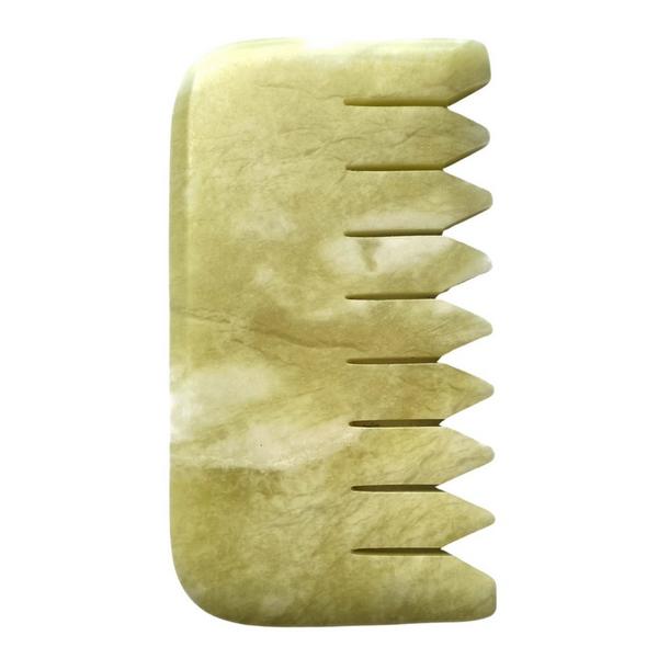 White Lotus Beauty Genuine Crystal Comb Chemical Free Jade #1