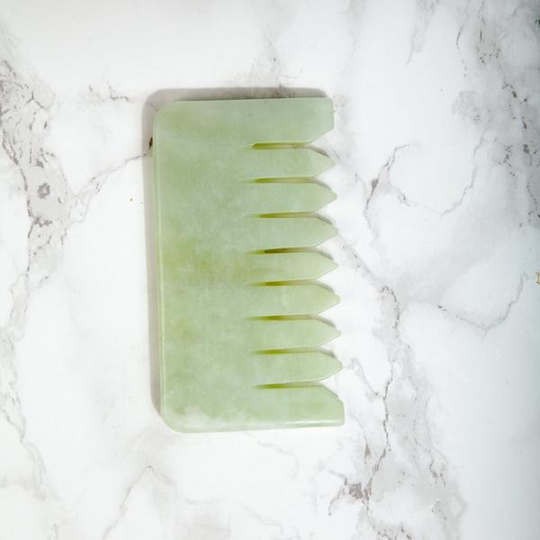 White Lotus Beauty Genuine Crystal Comb Chemical Free Jade #5