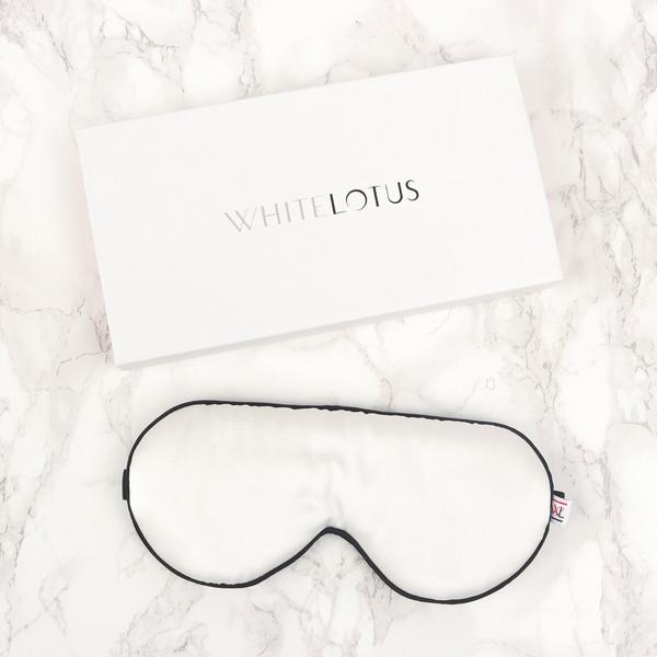 White Lotus Beauty 100% Mulberry Silk Pillowcase & Eye Mask Set Cruelty Free #8