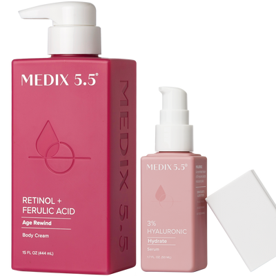 Medix 5.5 Retinol + Ferulic Acid & 3% Hyaluronic Anti-Wrinkle Hydration Bundle
