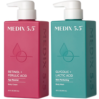 Retinol + Ferulic Acid Body Cream & Glycolic Acid + Lactic Acid Exfoliating Body Wash