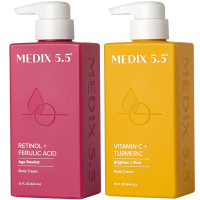 Medix 5.5 Retinol Body Lotion & Vitamin C Body Cream Moisturizer 2PC Set