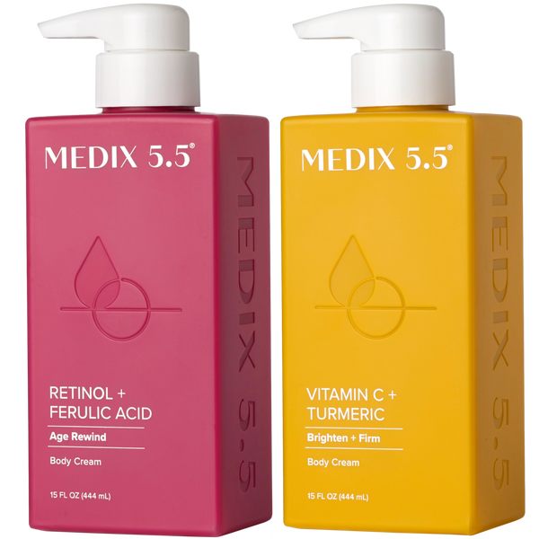 Medix 5.5 Retinol Body Lotion & Vitamin C Body Cream Moisturizer 2PC Set #1