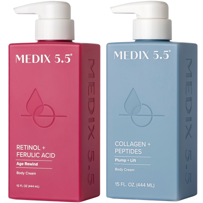 Medix 5.5 Retinol Body Lotion & Collagen Body Cream Moisturizer 2PC Set