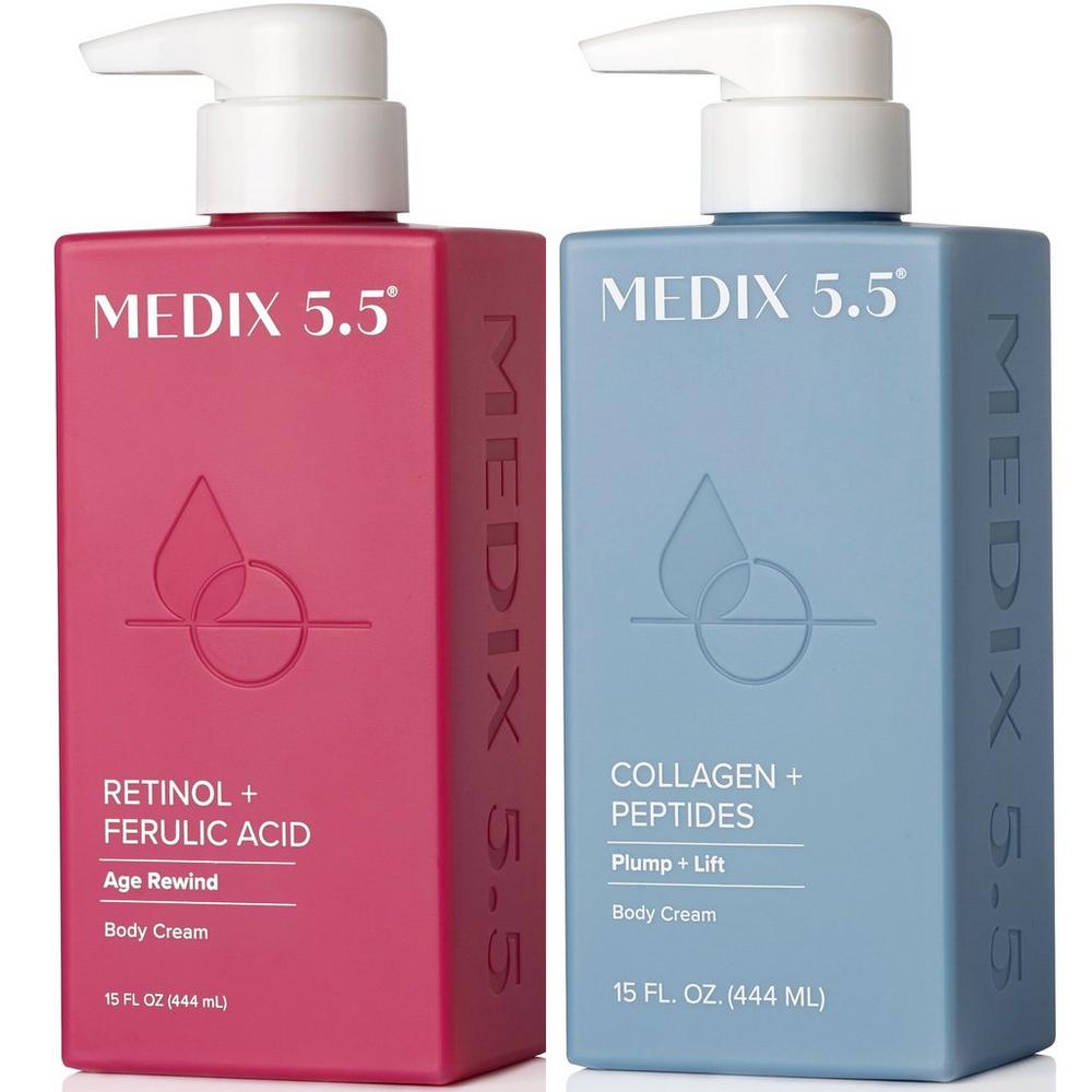 Medix 5.5 Retinol + Ferulic Acid & Collagen + Peptides Body Cream Set