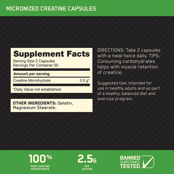 Optimum Nutrition Micronized Creatine Capsules #2