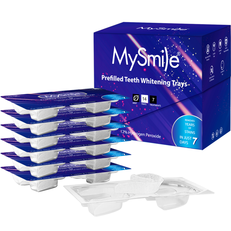 MySmile - Prefilled Teeth Whitening Trays Kit, 12% Hydrogen