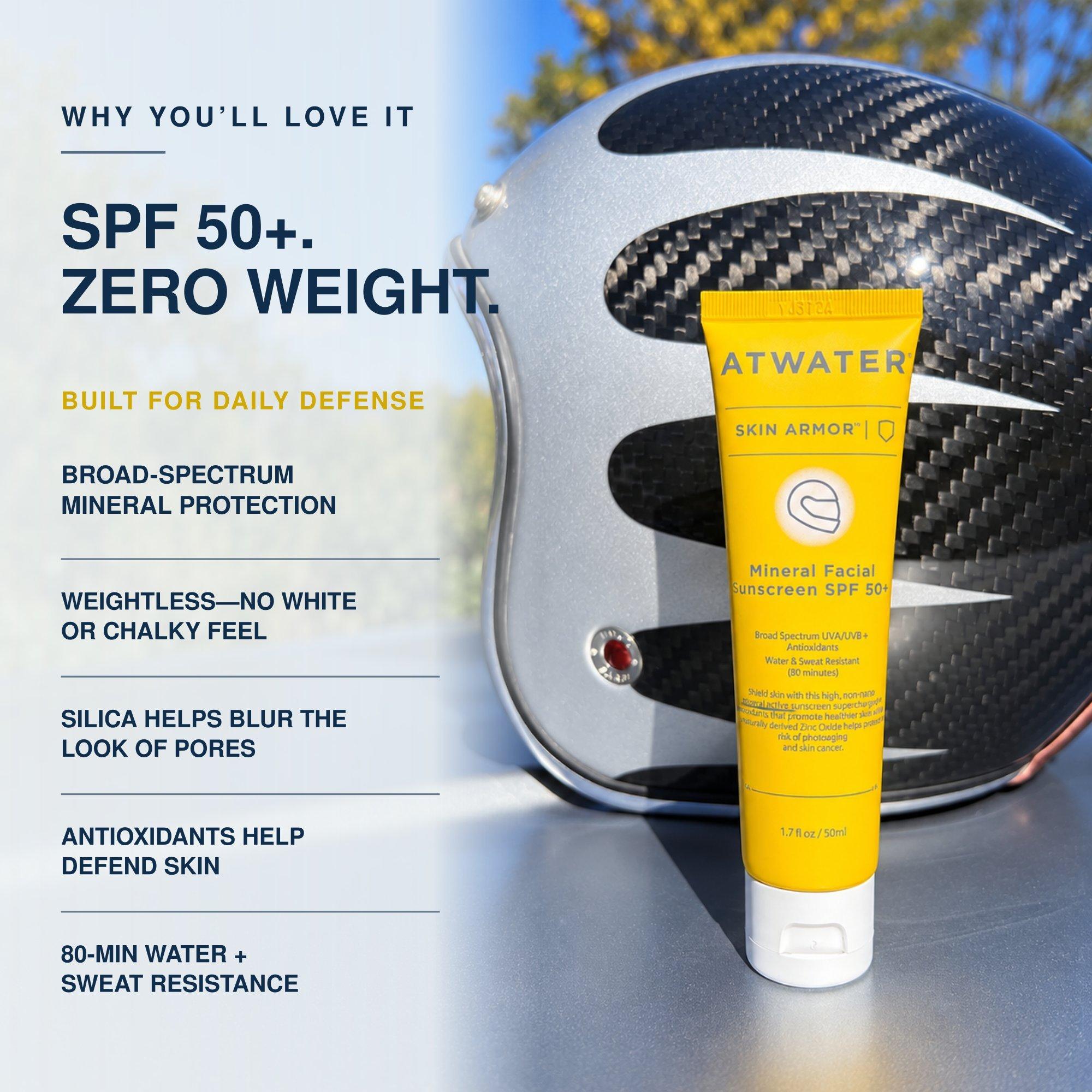 Минеральный солнцезащитный увлажняющий крем для лица Atwater Skin Armor SPF 50+ — фото 3