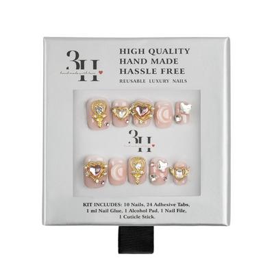 3H Nails Jeweled Petals Handmade Press-On Nails