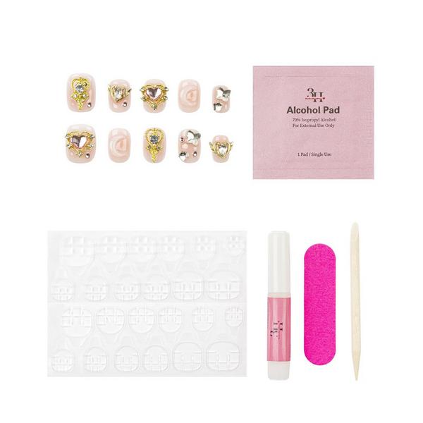 3H Nails Jeweled Petals Handmade Press-On Nails #3