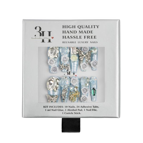 3H Nails Arctic Jewel Handmade Press-On Nails #1
