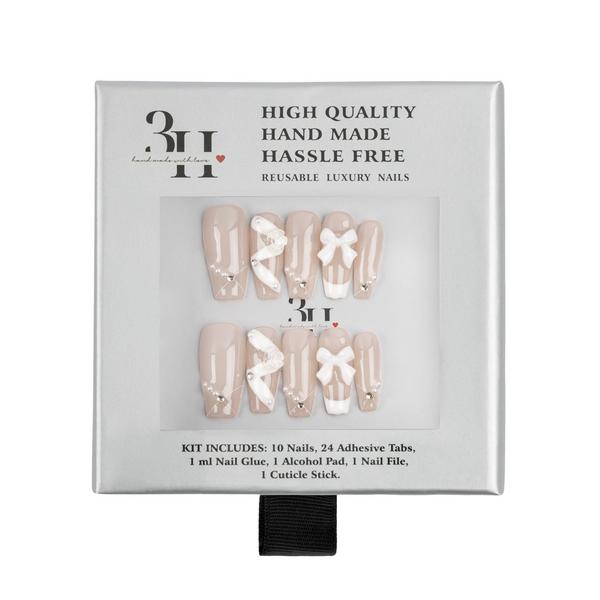 3H Nails Blush Ballet Handmade Press-On Nails #1