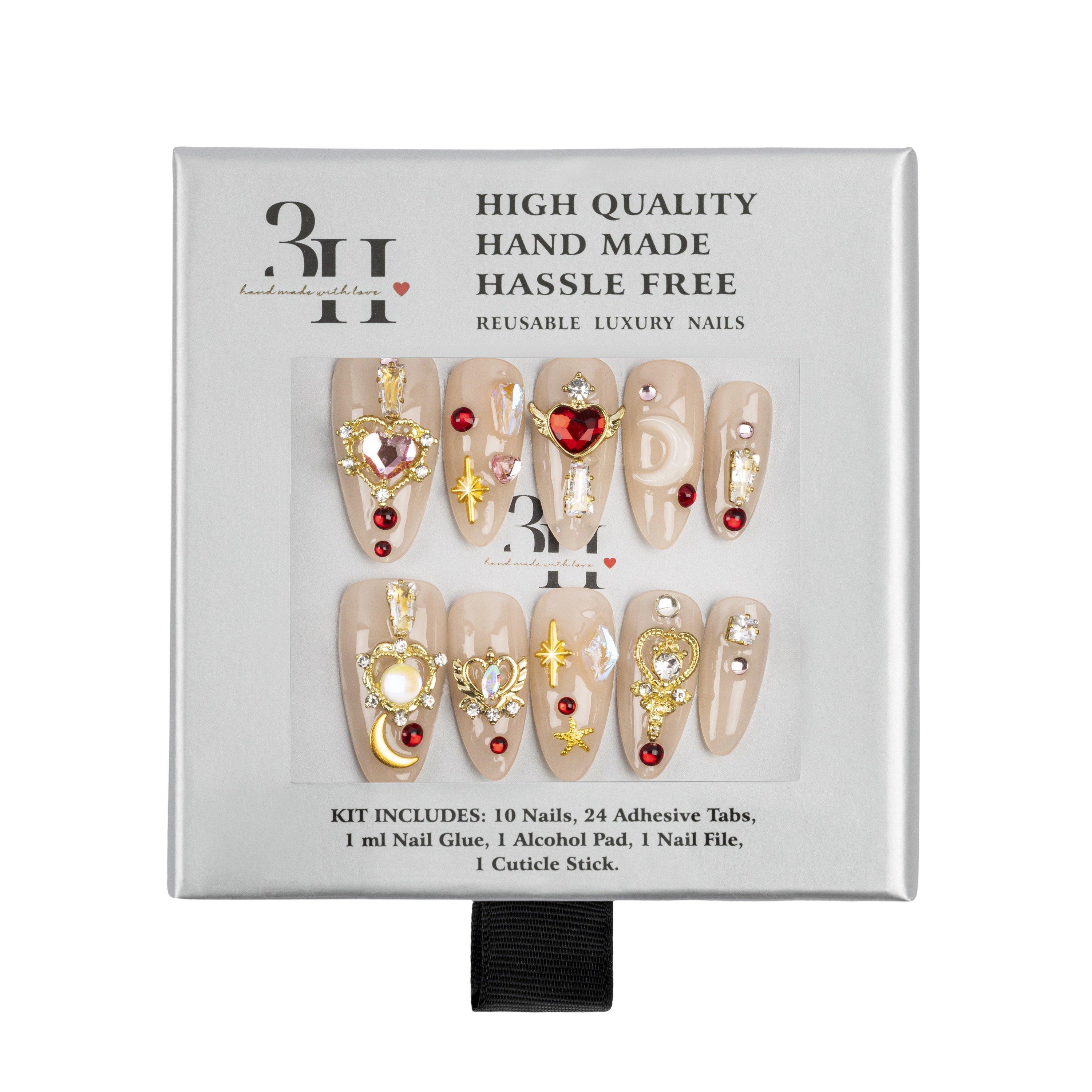 3H Nails Lunar Bloom Handmade Press-On Nails #1
