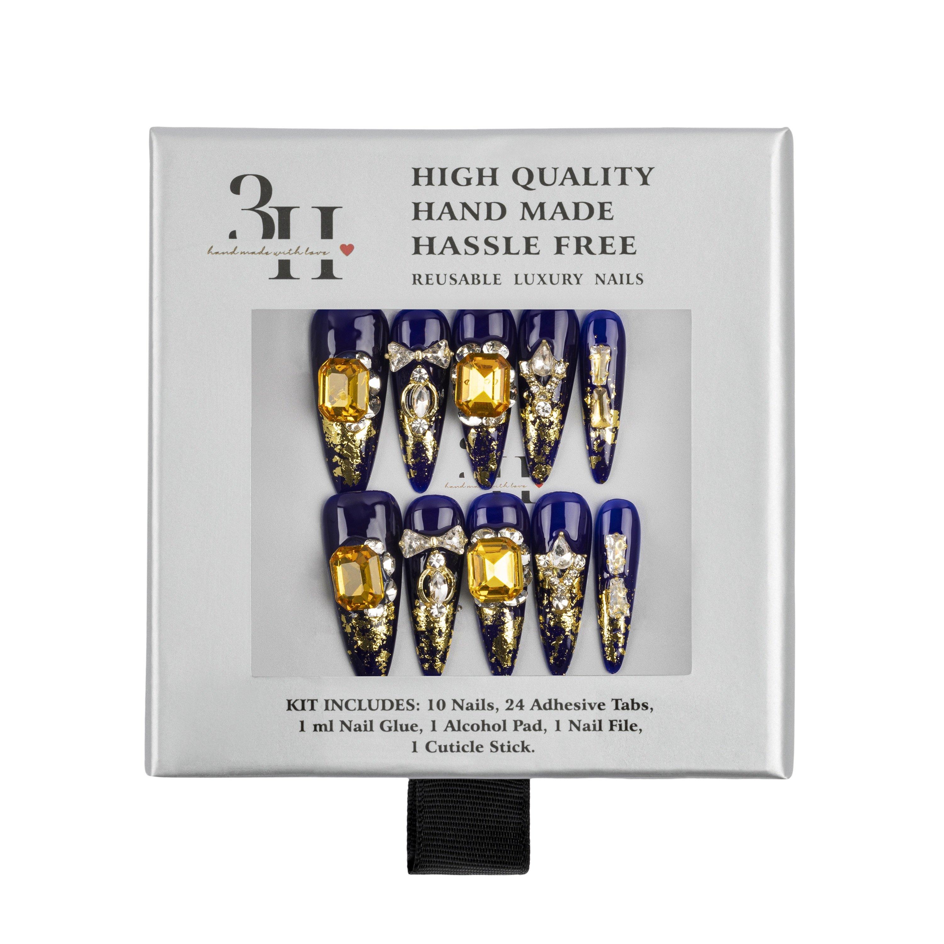 3H Nails Empire Gold Handmade Press-On Nails #1