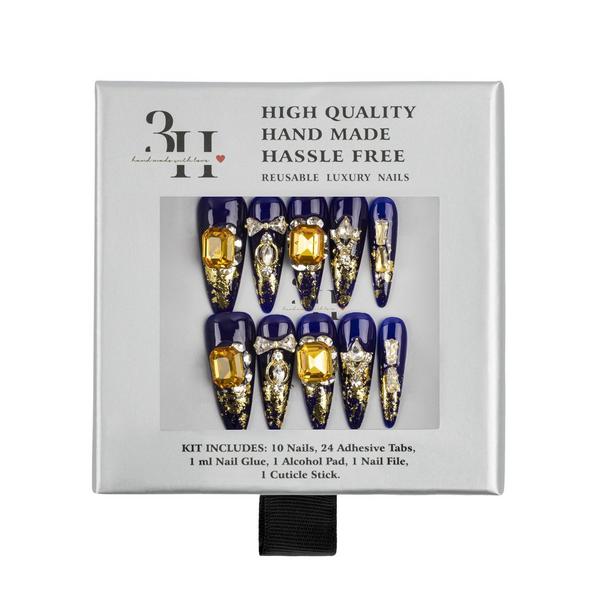 3H Nails Empire Gold Handmade Press-On Nails #1