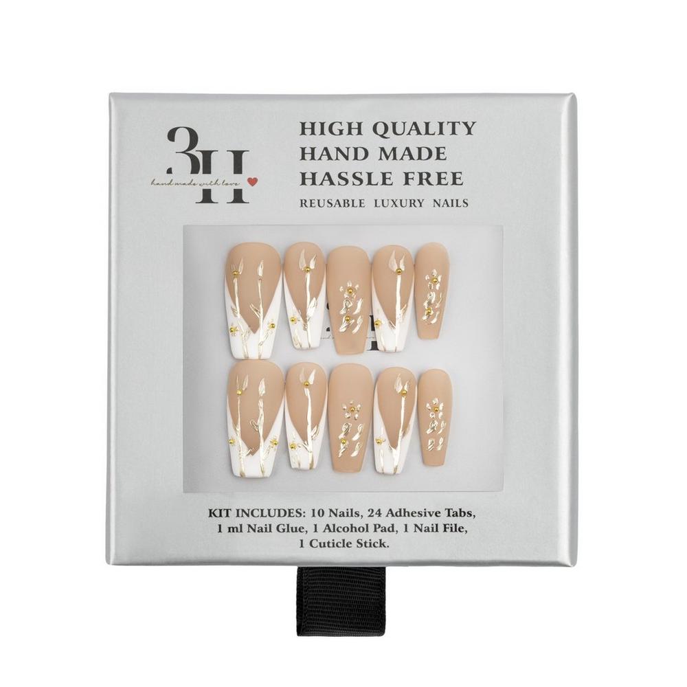 3h Nails Fall Fields Handmade Press-on Nails - Medium