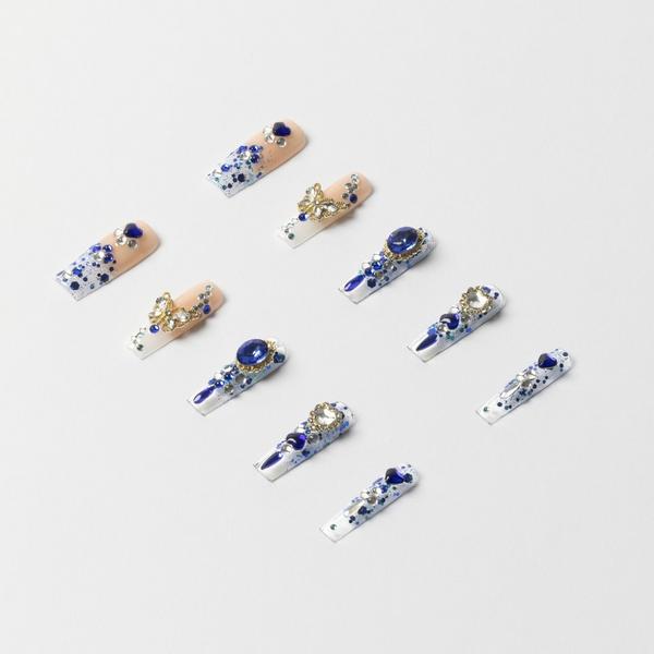 3H Nails Sapphire Spell Handmade Press-On Nails #2