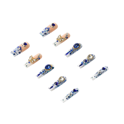 3H Nails Sapphire Spell Handmade Press-On Nails