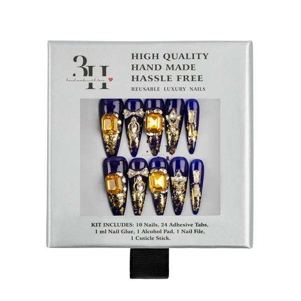 3H Nails Empire Gold Handmade Press-On Nails #1