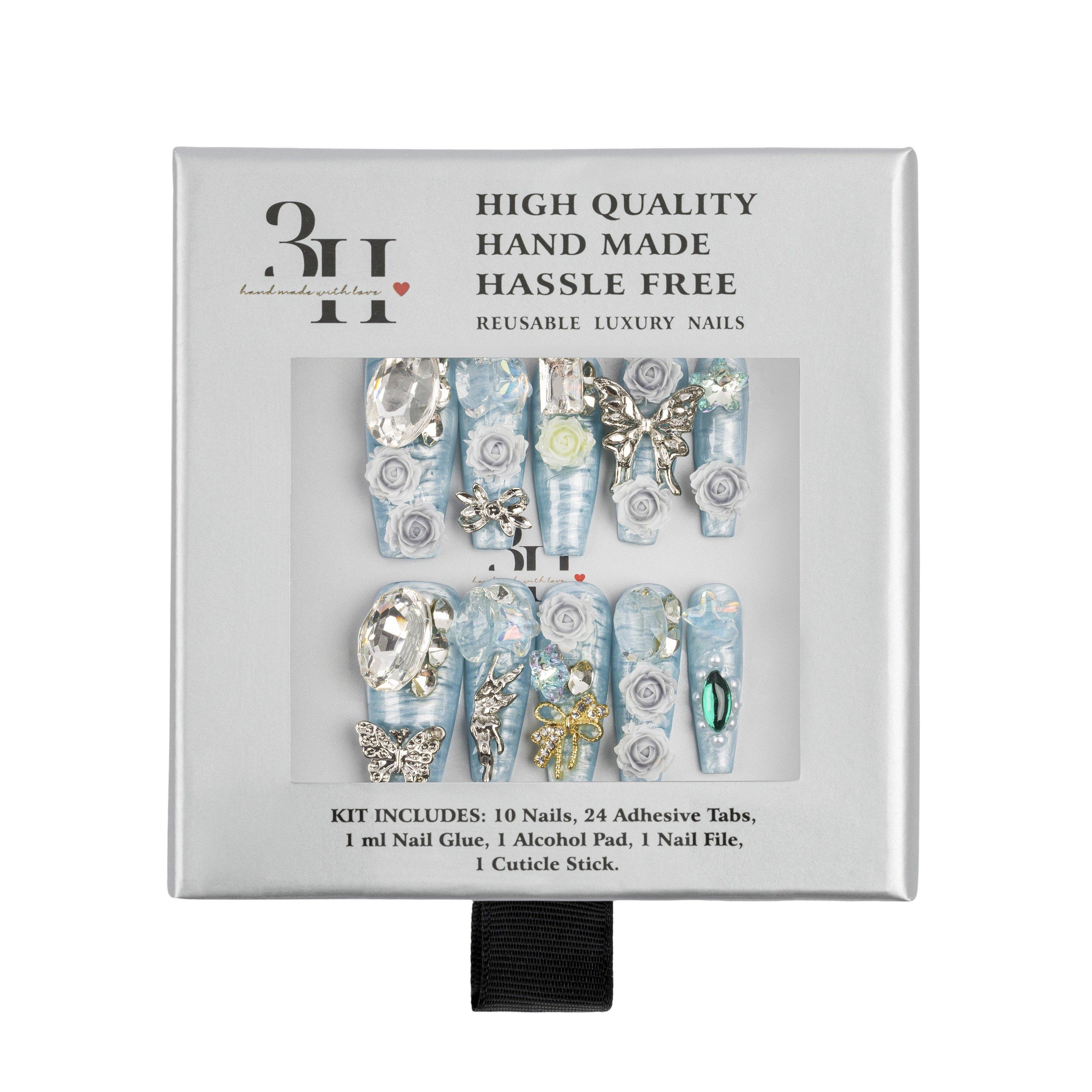 3H Nails Arctic Jewel Handmade Press-On Nails #1