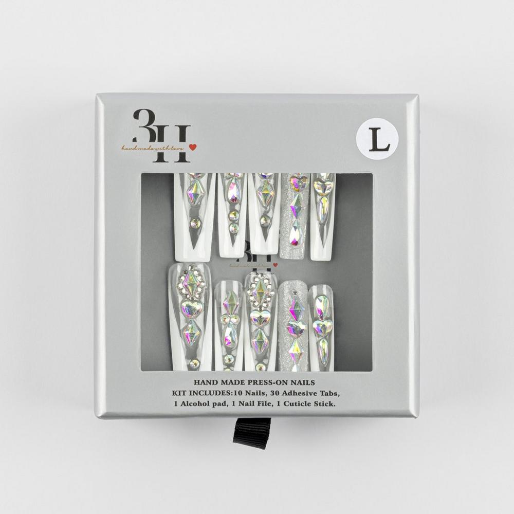 3h Nails Runway Royale Handmade Press-on Nails - Large